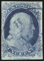 Sale Number 943, Lot Number 2003, 1c Blue, Ty. I (5)