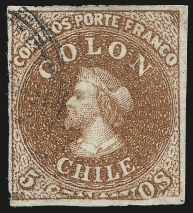 Sale Number 957, Lot Number 136, 1854, 5c Red Brown, Lithograph, " Big Squeeze"  Transfer Flaw (7 var)