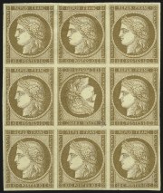 Sale Number 989, Lot Number 291, FRANCE, 1849, 10c Bister on Yellowish, Tete-Beche (1d; Yvert 1d)