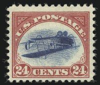 Sale Number 1075, Lot Number 1182, 24c Carmine Rose & Blue, Center Inverted (C3a)