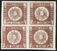 Sale Number 1236, Lot Number 2882, URUGUAY, 1858, 240c Brown Red (6b)