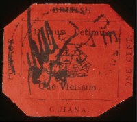 The unique British Guiana One-Cent Magenta, sold by Siegel in 1980 for $850,000