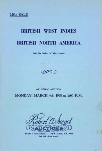 Catalog Cover Sale no. 328 — Siegel Auction Galleries