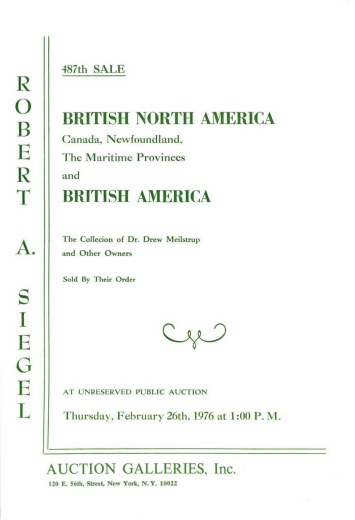 Catalog Cover Sale no. 487 — Siegel Auction Galleries
