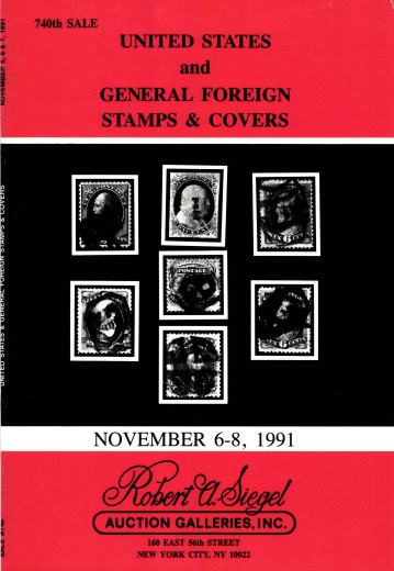 Catalog Cover Sale no. 740 — Siegel Auction Galleries