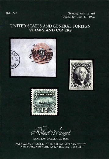 Catalog Cover Sale no. 742 — Siegel Auction Galleries