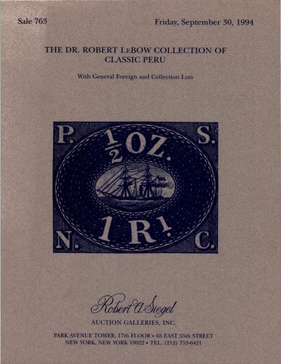 Catalog Cover Sale no. 763 — Siegel Auction Galleries